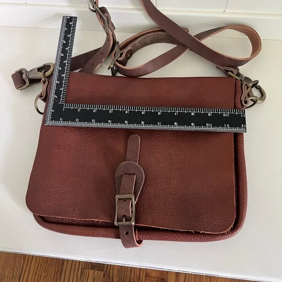 Lamb Leather Goods NEW Messenger Bison Leather Bag